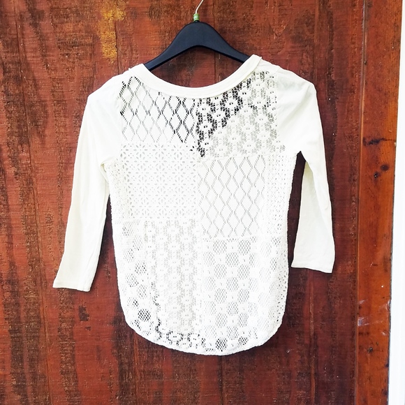 Free People ~ Cream ~ Crochet Back  ~ Size XSmall - Picture 3 of 4